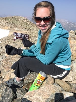 Chocolate on the summit: can't beat that!