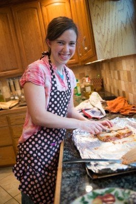 Anna made delicious pepperoni Strombolis. 